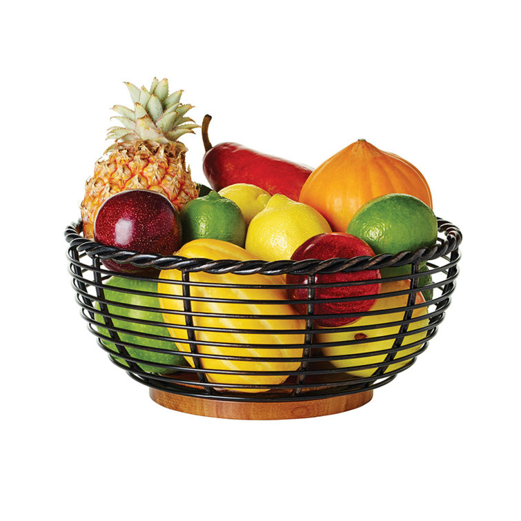 Gourmet Basics by Mikasa Rope Centerpiece Fruit Storage Basket, 11